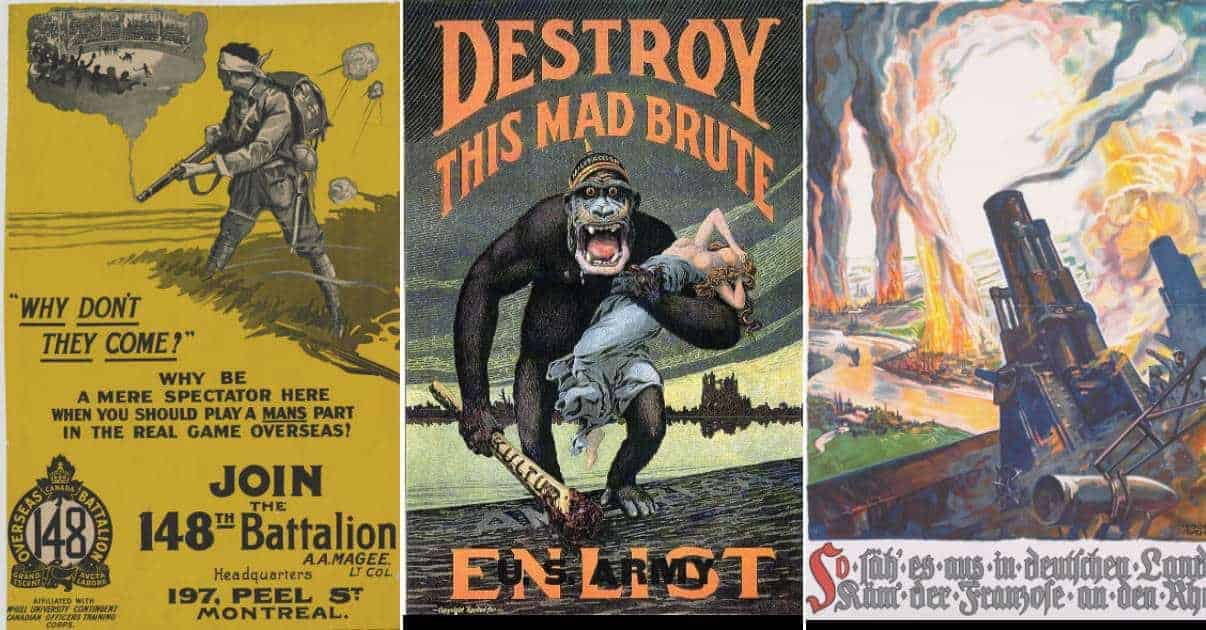 CDHM DOLLSHOUSE Excellent WW1  'Heroic Sacrifice' War Propaganda     Sign 