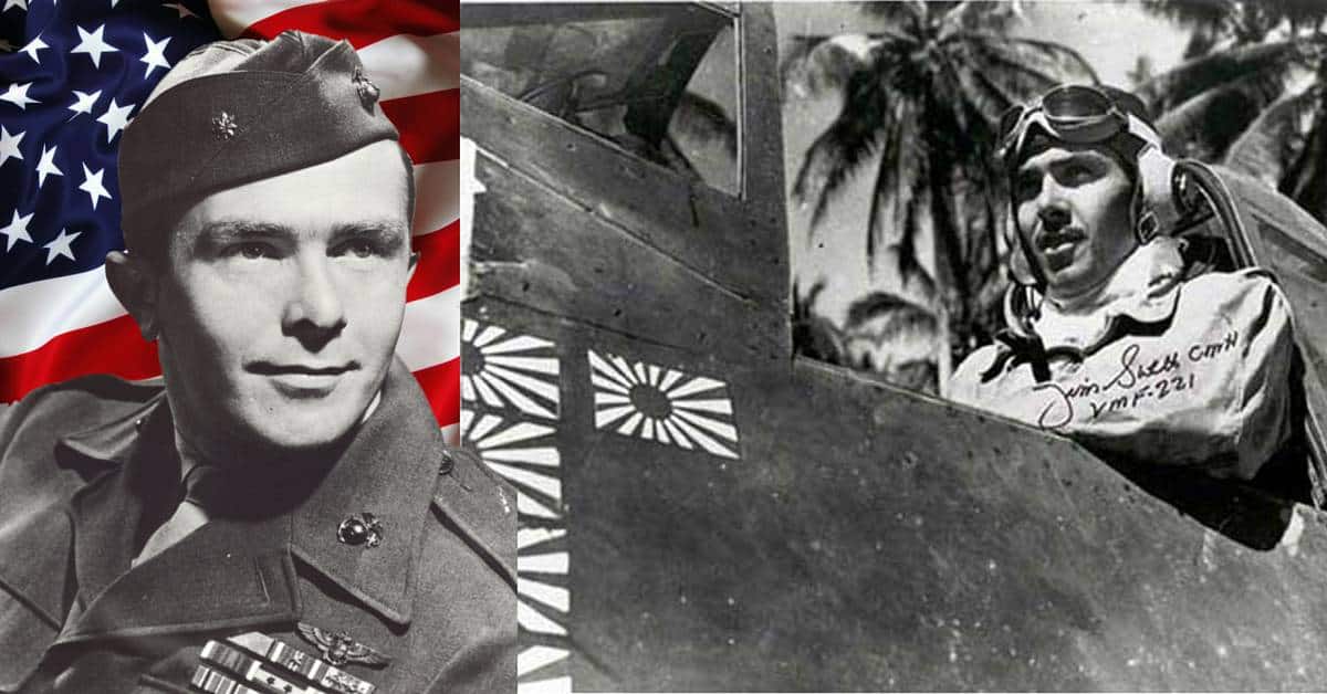 WWII Marine Aviator Decorated With The Medal of Honor on Massive First Mission Shoot Down