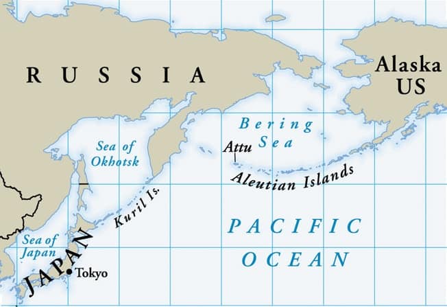 Aleutian Islands World Map