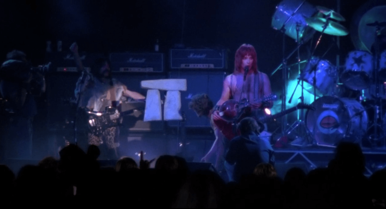 The fictional band Spinal Tap perform their song, 'Stonehenge', s...