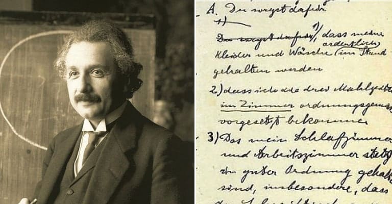 Einstein’s Written Demands and 18 Other Interesting Lists Made by Historical Figures