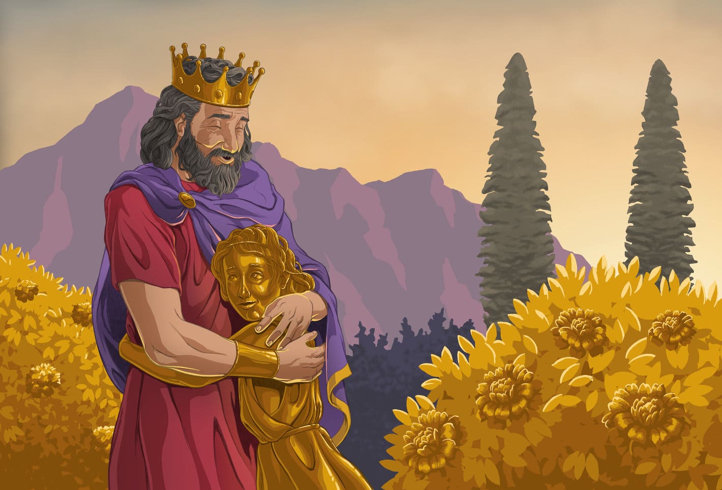 The Legend of King Midas: The Story of the Golden Touch - Thedopeart