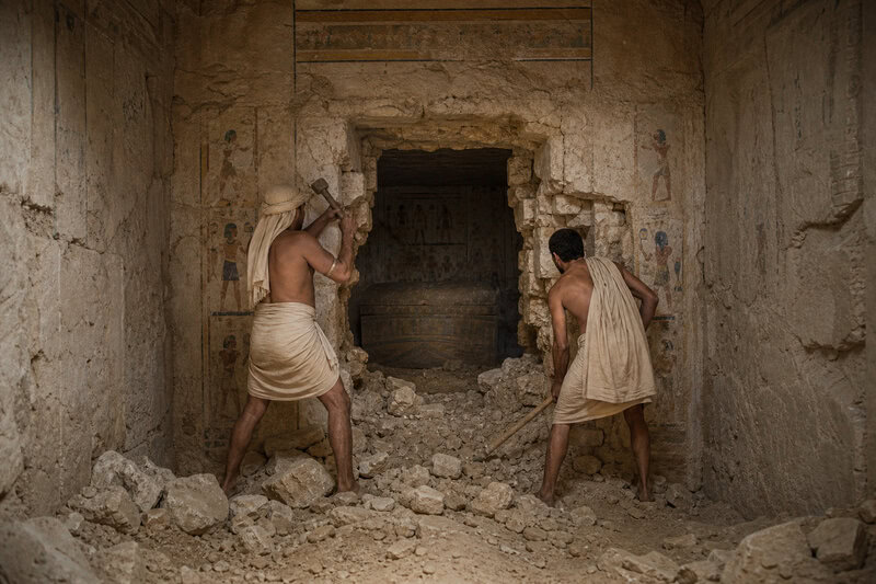 A scene like those that emptied most ancient Egyptian tombs