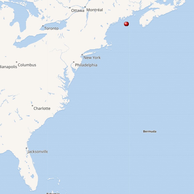 The map directly shows the Gulf of Maine location where SS Cornwallis was sunk, making it the only relevant image.