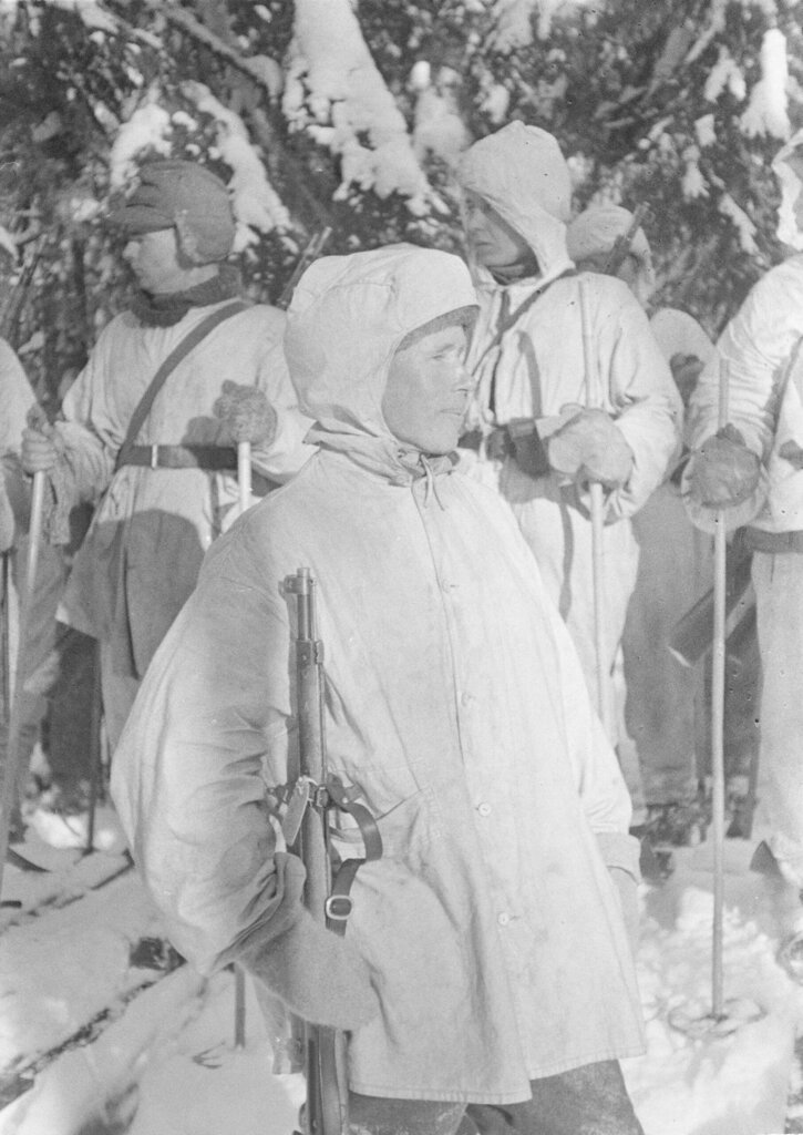 Image 0 is a high-resolution period photograph of Simo H&auml;yh&auml; in winter combat gear during the Winter War, directly relevant&hellip;